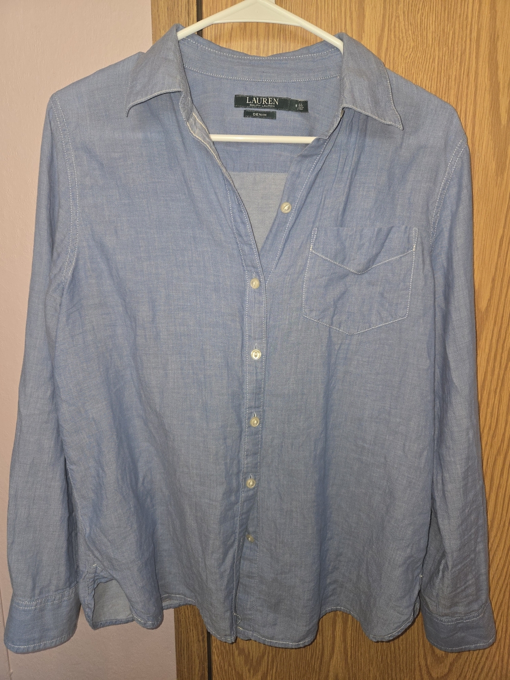 Ralph Lauren 100% Cotton Chambray Button Down